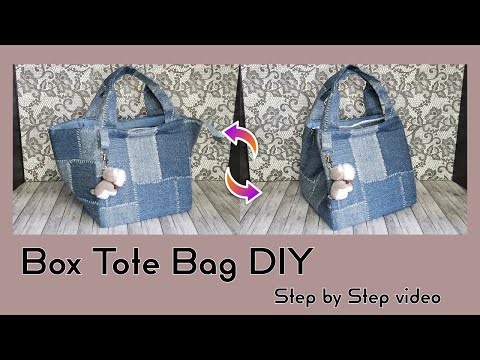 Box Tote Bag DIY / ボックストート作り方
