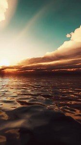 Beautiful red sunset over the ocean