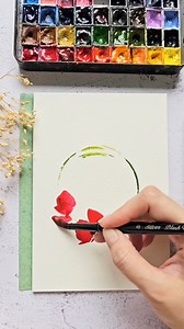 173K views · 2.5K reactions | Let's paint a watercolor poppy wreath using a jar ❤️ | Joly Poa Watercolorist | Facebook