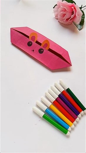 Diy paper pancil bag craft ideas//paper crafts ideas//#diy #crafttape #craft hmm