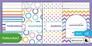 Editable Homeschool Binder