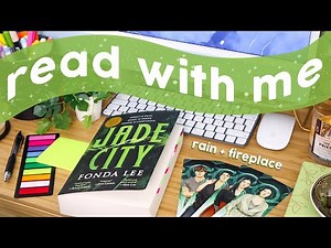 [real time] READ WITH ME 🌱 1 hour of reading with rain + fireplace ambient sounds