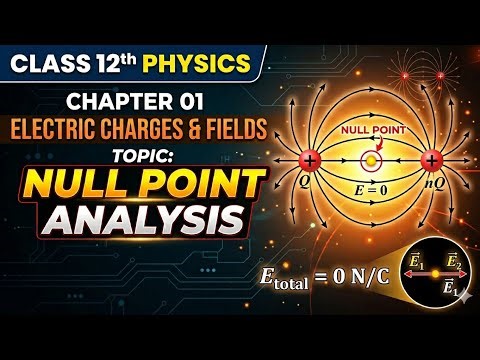 Null point analysis. 12th physics. Chapter 01 Electric charge and Field