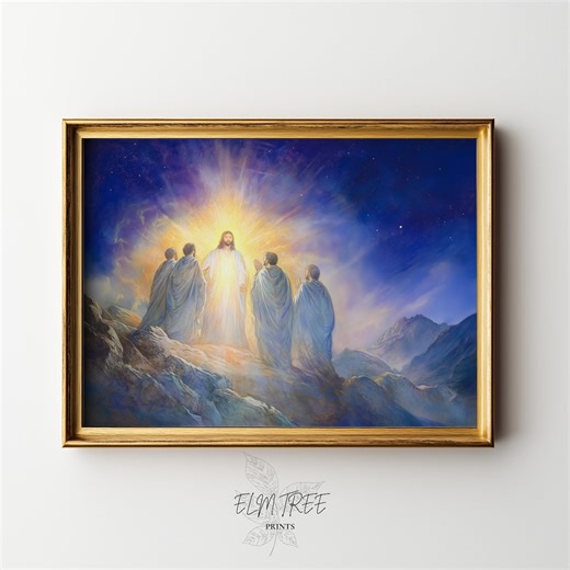 Transfiguration of Jesus Painting, Radiant Religious Art Print (digital Download) 2221 - Etsy