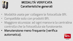 ✅ Le fotocellule possono essere collegate secondo due modalità: non verificata e verificata. ➡️ Guarda il Video Tutorial per scoprire le caratteristiche e i vantaggi delle Fotocellule Bft. | BFT Automation