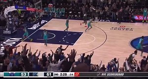 [Highlight] Hornets announcer, Eric Collins, with the call of the year on KAT's 3