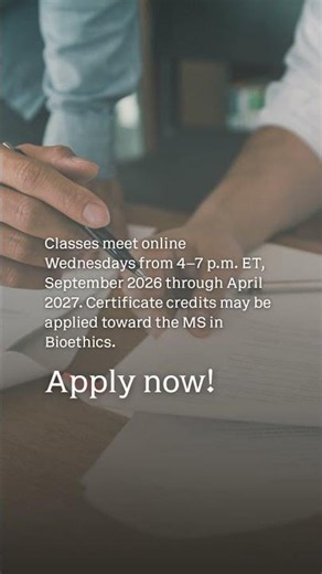 Interested in advancing your expertise in bioethics?