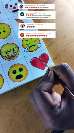 Heart Emoji Drawing ❤️/#shorts #art #satisfying #drawing