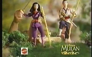 美泰迪士尼花木兰秘密英雄娃娃广告 帅气木兰干练短发变装Mattel Disney Mulan Secret Hero Doll Commercial(1998)