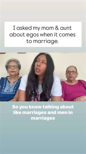 I chatted with my mom and aunt about egos in marriages and what “successful” woman really means. My aunt says, “I was not a successful woman, I was a housewife.” And you’ll see how I feel about that. #mom #aunt #motherhood | Reshma Gopaldas