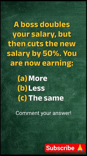 Math Riddle: Did you just get a raise or a pay cut? #maths #quiz #logic #shorts #puzzle #riddles