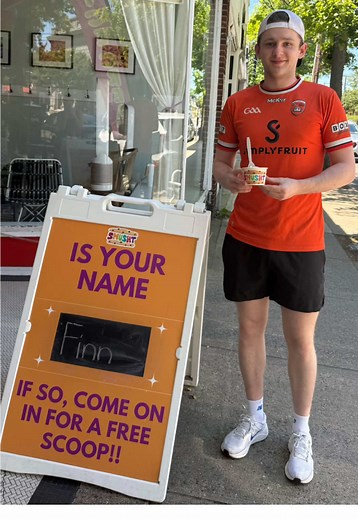 Finn's Lucky Day: Free Ice Cream Surprise on Our Walk