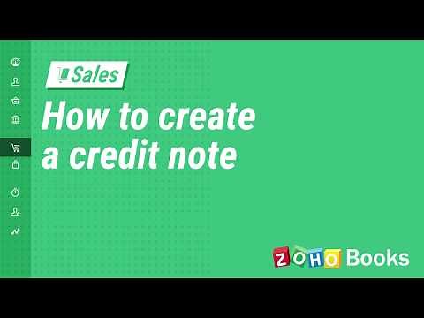 How to Create a Credit Note | Zoho Books