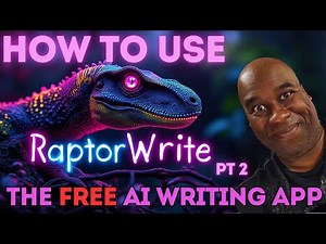 How to Use The best free AI writing software!! RaptorWrite Pt 2