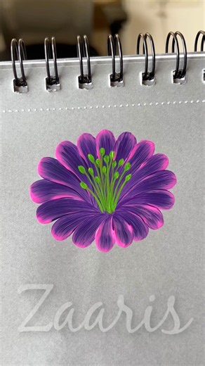 💜🪻Wow🌈PURPLE flower painting using acrylic🎨🖌️ #shorts #purple #flowerpainting #wow #art #viral
