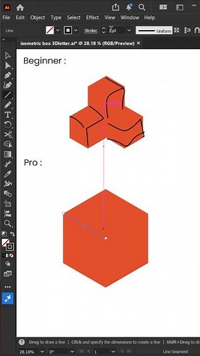 How professionals uses isometric shape in Adobe Illustrator cc tutorial #adobe #reels