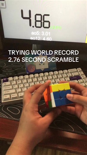 trying the world record scramble #rubikscube #speedcuber #worldrecord #rubiks #speed