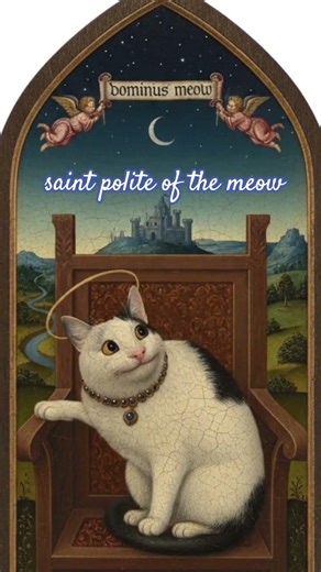 Saint Ollie of the Polite Smile 😇🐈‍⬛ #cat #memes