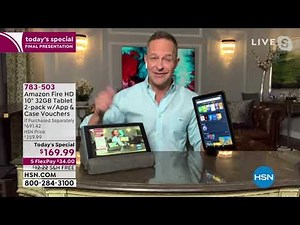 Amazon Fire HD 10" 32GB Tablet Bundle 2pack w/App and Ca...