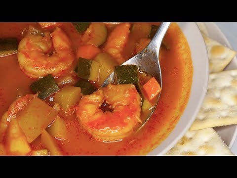 VEGGIE AND SHRIMP HOMEMADE SOUP