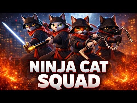 Ninja Cat Squad 🐱⚔️ The Night Warriors | Anime Style Action Movie #cat