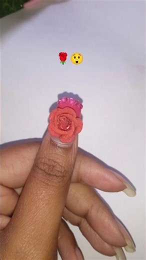 Easy 3D Rose Nail Art 🌹 | Simple Floral Design #shorts #nailart