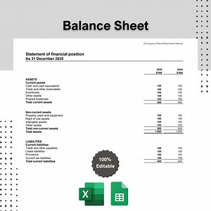 Balance Sheet Template | Excel & Google Sheets | Small Business Financial Report and Bookkeeping Tool - Etsy Australia