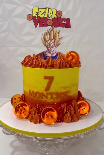 Dragon Ball Z Cake for 7-Month-Old Twins
