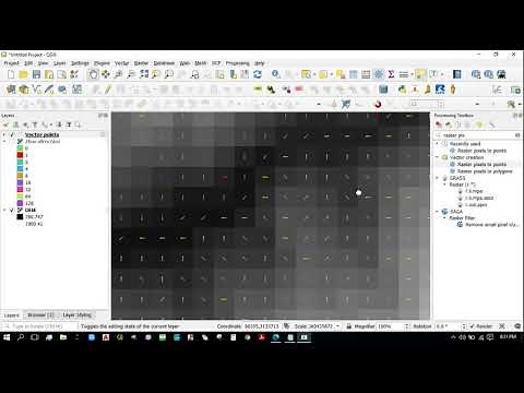 Visualisation of flow directions using 'Arrow' symbols #Qgis #FlowDirection