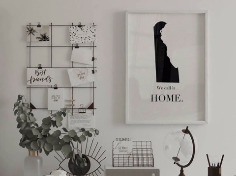 Delaware Travel Poster: Minimalist Delaware State Map Wall Art, Modern Printable Home Decor, US Black and White Print (digital Download) - Etsy