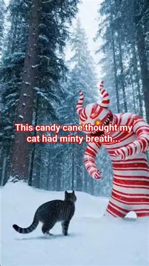 Cat vs Evil Candy Cane: Round 2 😮‍💨💀