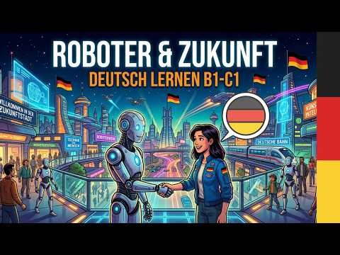 Deutsch lernen mit Robotern und Zukunft B1-B2-C1 - Deutsch Hörverstehen Podcast