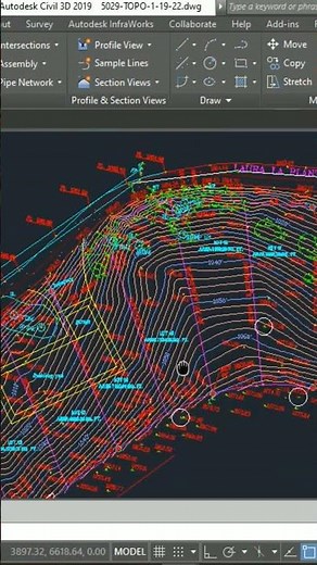 Topographic Plan for Hilly Area #Topographic #contours #landsurveying #layoutplan #autocadcivil3d