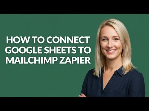 How to Connect Google Sheets to Mailchimp Zapier - Julia'sTutorials