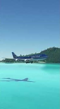 Impossible Dangerous Landing of B747 At Bora Bora Islands