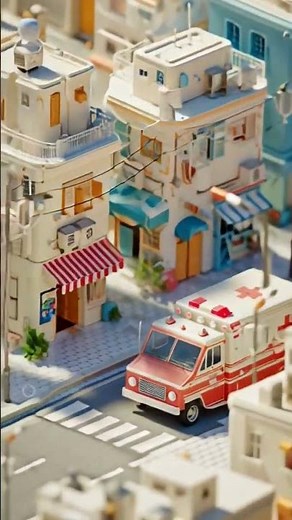 Baby monkey taken to hospital for emergency treatment #ambulance #monkey #aivideo #cat #cartooncat