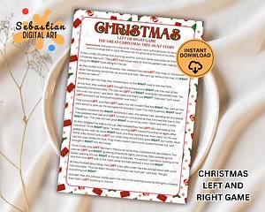 Christmas Left Right Game, Right Left Christmas Game, Christmas Pass the Gift Game, Christmas Exchange Game, Christmas Party Game, Christmas - Etsy