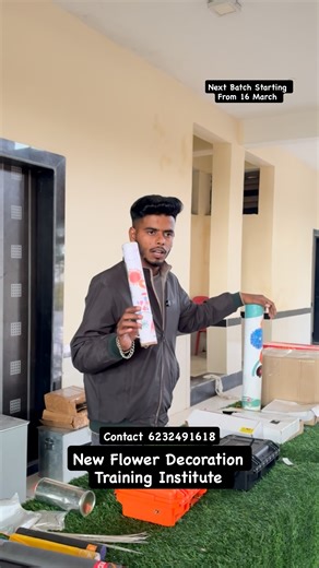 Tent Flower Decoration Training on Instagram: "🚀 Next Batch Starting 16 March 2026 Offline + Online Course Available Upcoming Batch - 20 May 2026 🌼 6-in-One Professional Course • Flower Decoration • Event Work • Tent House Setup • Balloon Decoration • Lights Classes • Wedding Jaimala Mines 🎓 Certificate by New Flower Decoration 🏠 Free Stay & Food (T&C Apply) 📲 Learn anytime with our recorded courses — just download the app and start your journey. 📞 For details DM or call: 6232491618 #newfl