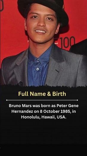 Who is Bruno Mars? #shorts #viral #trending #facts #biography