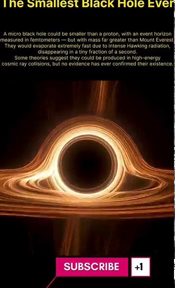 A Black Hole Smaller Than an Atom