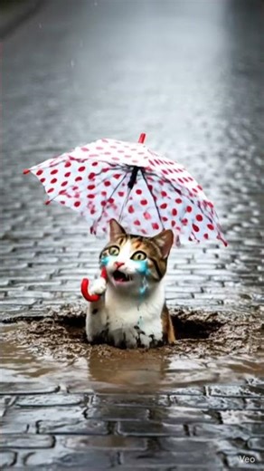 So sad cute cat falls into mud 😞