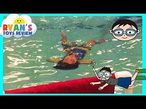Going Swimming and Eggs Surprise Opening with Ryan ToysReview
