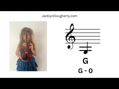 Where is G Note First Position Open Jacklyn Dougherty #howtoviolin