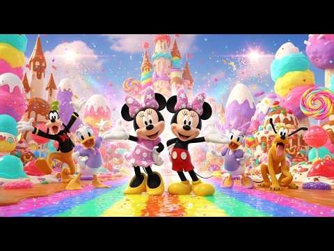 🍭🌈 Mickey Mouse & Friends’ Magical Candyland Fun Park Adventure 🌈🍭