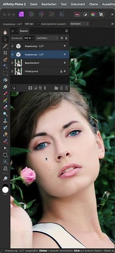 Affinity Photo: Anpassungsebene in der Farbe stärker anwenden als in der Helligkeit. Wie geht das?