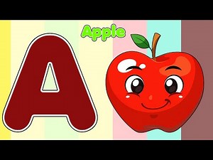 "A is for Apple a a Apple, B is for Baby b b Baby" The ABC Phonic Song - Toddler Learning Video