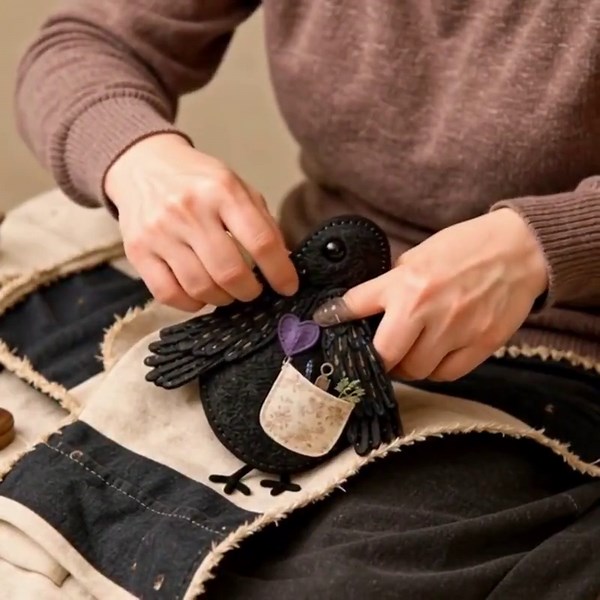 Felt Crow Sewing Pattern, Beginner Plush Template, Instant PDF Download - Etsy