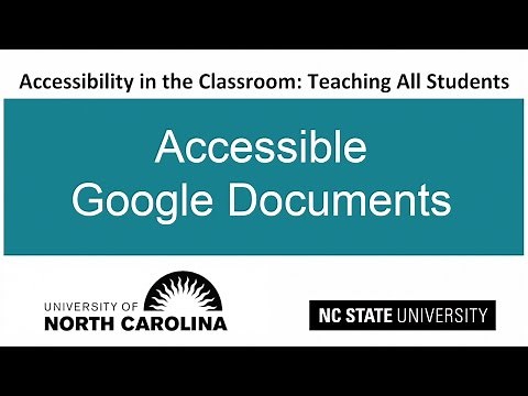 Accessible Google Documents