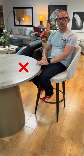 Ever sit down and something just feels off? The stool looks perfect — until you actually sit.That’s what happens when the height doesn’t match the surface.Small detail, big difference — and one of the easiest ways to upgrade your kitchen or bar setup.Let us walk you through the process at the Brick and Mortarless Furniture Design Center — right here in Las Vegas, Nevada. #FurnitureDesign #BarStools #InteriorDesign | Brick and Mortarless Furniture