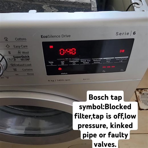 Understanding Bosch Washing Machine Tap Symbols